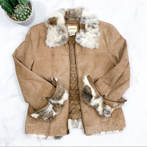 Real Leather Rabbit Fur Jacket By St 
